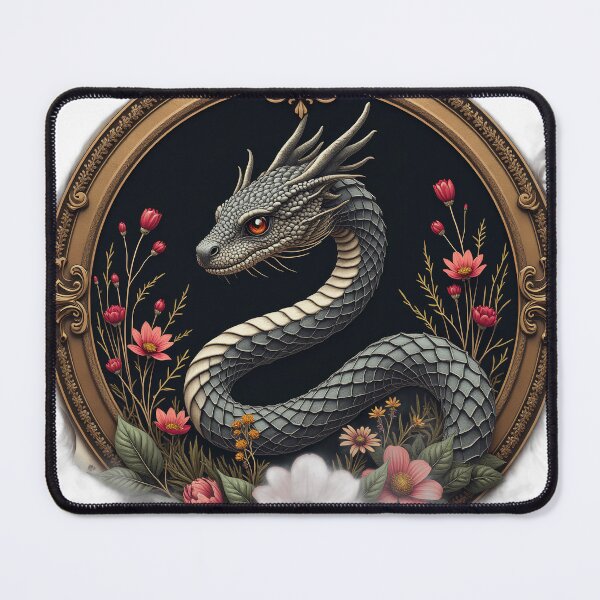 Item preview, Dragon Gothic Botanical Emblem designed and sold by profustock.
