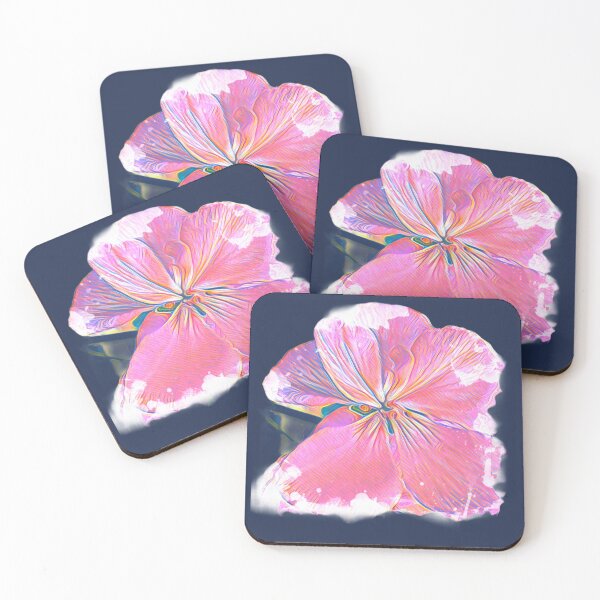 Item preview, Electric Neon Pink Psychedelic Floral Watercolor Cutout designed and sold by BalkanBloom.