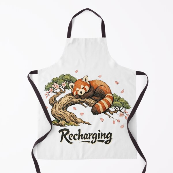 Item preview, Recharging Sleeping Red Panda Cherry Blossom designed and sold by Art JSMY.