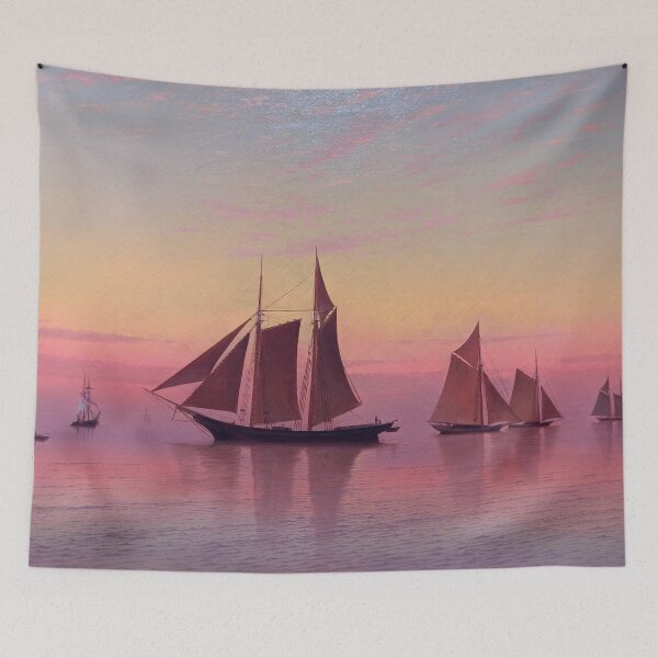 Item preview, Calm at Sunset by Francis Augustus Silva, American, 1873 designed and sold by Shapes-Mania.