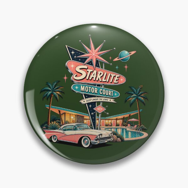 Item preview, Starlite Motor Court Vintage Motel designed and sold by Normandy Road Heritage™ - Vintage Garage Art.