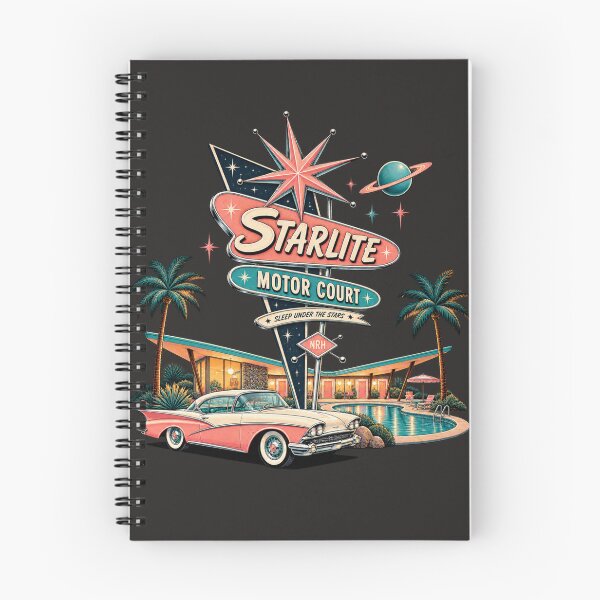 Item preview, Starlite Motor Court Vintage Motel designed and sold by Normandy Road Heritage™ - Vintage Garage Art.