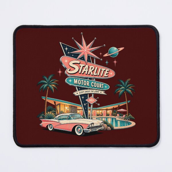 Item preview, Starlite Motor Court Vintage Motel designed and sold by Normandy Road Heritage™ - Vintage Garage Art.