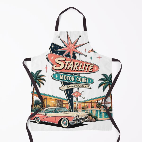 Item preview, Starlite Motor Court Vintage Motel designed and sold by Normandy Road Heritage™ - Vintage Garage Art.