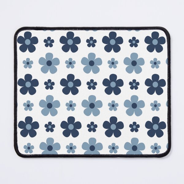 Item preview, Groovy Blue Retro Flowers designed and sold by Angela Dow.