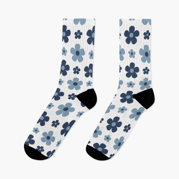 Item preview, Groovy Blue Retro Flowers designed and sold by Angela Dow.