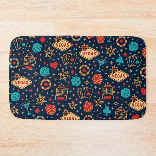 Item preview, Las Vegas Casino Night Pattern, Poker Slots Retro Graphic Print designed and sold by TM DESIGNS AND MORE.