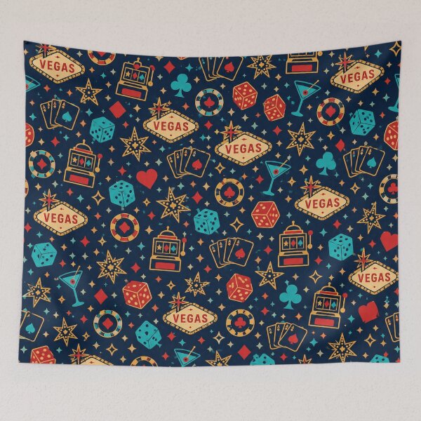 Item preview, Las Vegas Casino Night Pattern, Poker Slots Retro Graphic Print designed and sold by TM DESIGNS AND MORE.