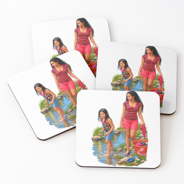 Item preview, Sister by the River Sisters on a Summer Laundry Day Nature Sisters Scene  designed and sold by LC&LCPlatform.