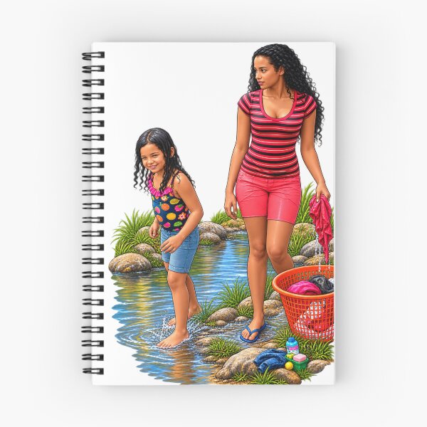 Item preview, Sister by the River Sisters on a Summer Laundry Day Nature Sisters Scene  designed and sold by LC&LCPlatform.