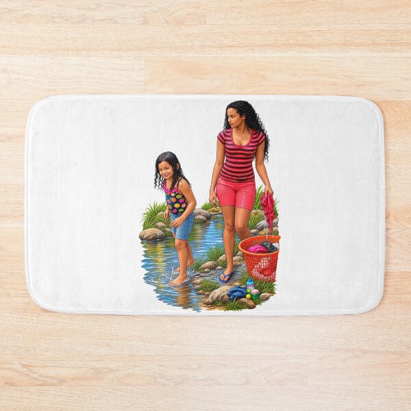 Item preview, Sister by the River Sisters on a Summer Laundry Day Nature Sisters Scene  designed and sold by LC&LCPlatform.