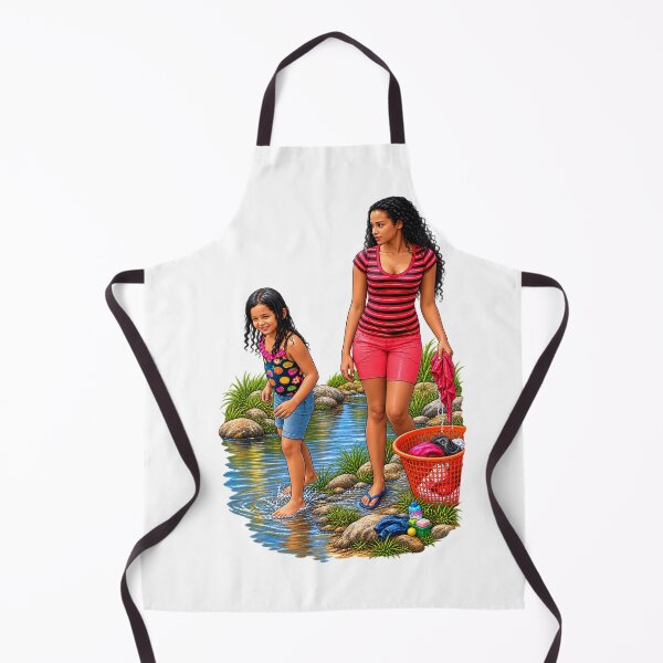 Item preview, Sister by the River Sisters on a Summer Laundry Day Nature Sisters Scene designed and sold by LC&LCPlatform.
