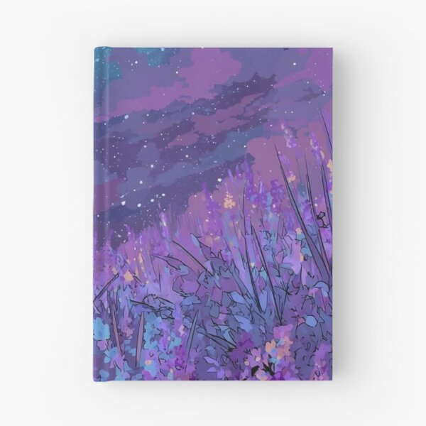 Item preview, Black Cat in Lavender Field Starry Night Sky Aesthetic designed and sold by JossDesign15.