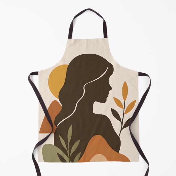 Item preview, Boho Woman Silhouette with Sun and Botanical Leaves, Abstract Feminine Wall Art designed and sold by NarjaShop.