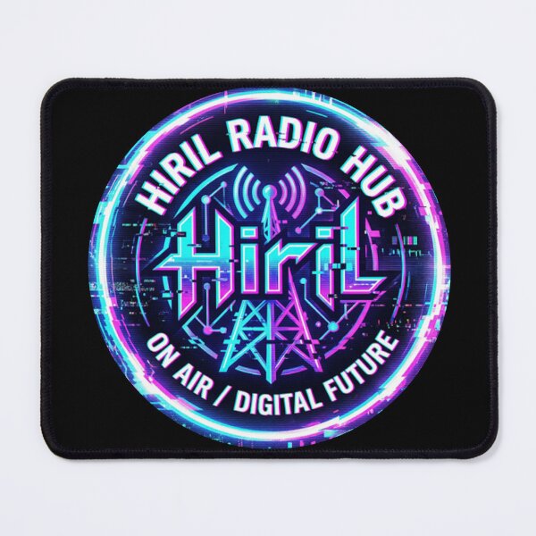 Item preview, Hiril Radio Hub Official Cyberpunk Neon Glitch Logo designed and sold by Hiril Radio Hub.