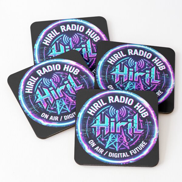 Item preview, Hiril Radio Hub Official Cyberpunk Neon Glitch Logo designed and sold by Hiril Radio Hub.