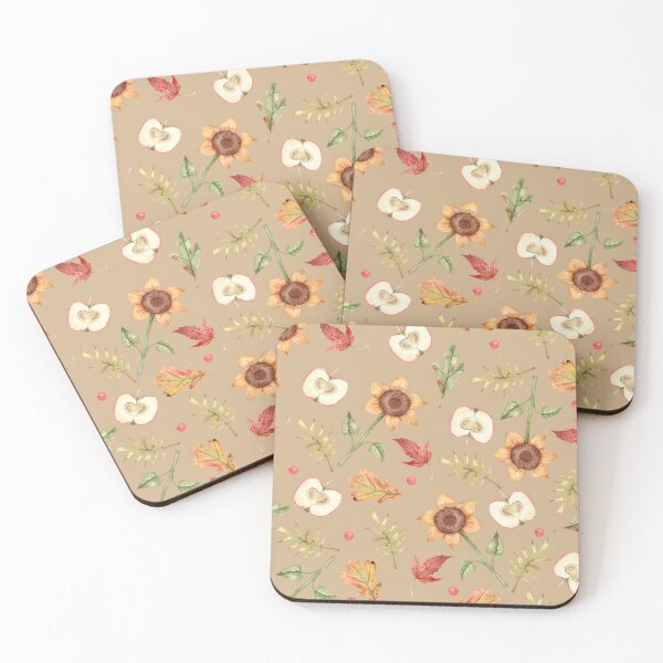 Item preview, Autumn Apples & Sunflowers – Watercolor Fall Pattern designed and sold by White Rabbit Design .