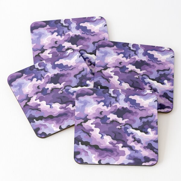 Item preview, Swirl Purple Camo Pattern Amethyst Indigo and White Camouflage designed and sold by Nine Lives Studio.