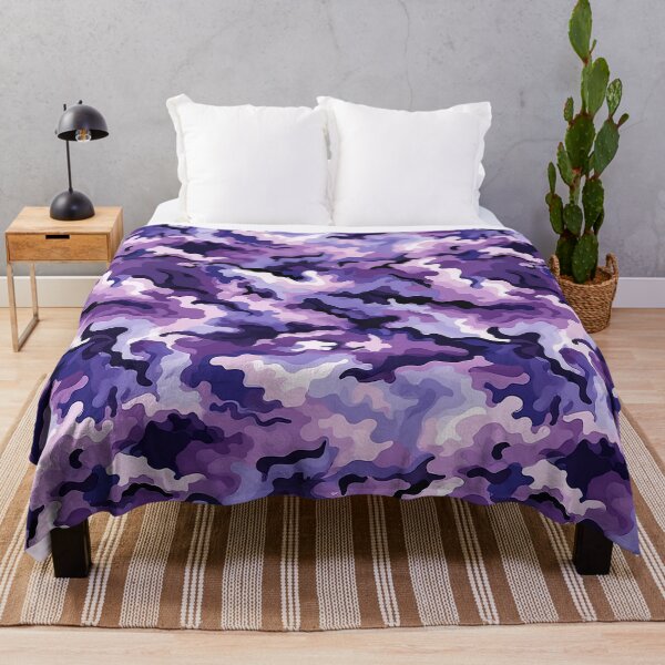 Item preview, Swirl Purple Camo Pattern Amethyst Indigo and White Camouflage designed and sold by Nine Lives Studio.