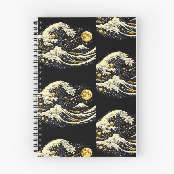 Item preview, Celestial Kanagawa Wave and Golden Moon designed and sold by Ink-verse-.