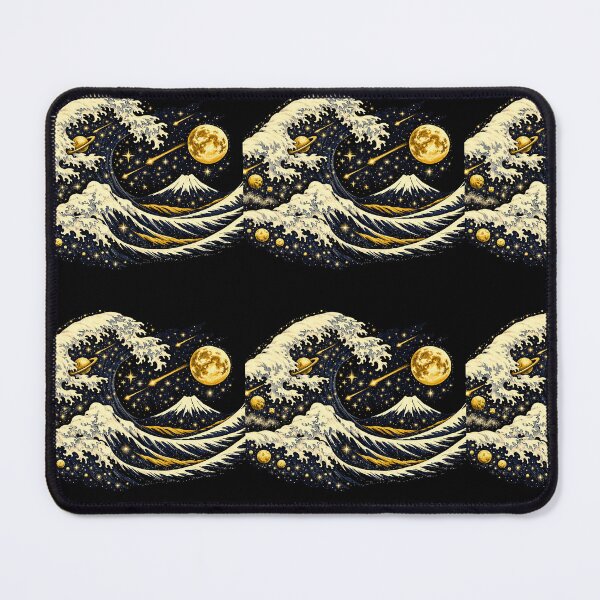 Item preview, Celestial Kanagawa Wave and Golden Moon designed and sold by Ink-verse-.