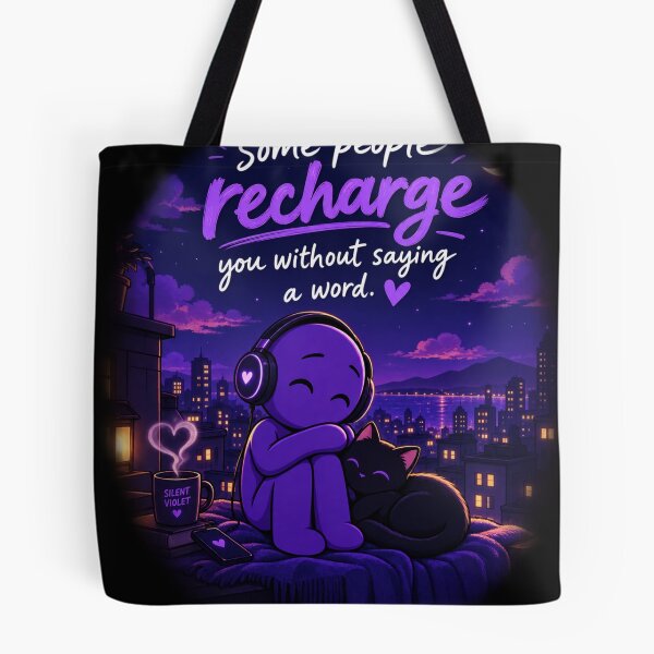 Item preview, Some People Recharge You Without Saying a Word – Silent Violet designed and sold by Silent Violet.