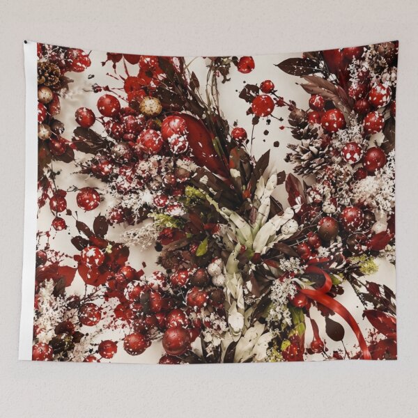 Item preview, Winter Berry and Pinecone Botanical Mixed Media Art designed and sold by THE SPLATTERED HAUS BY SAGE BANKS.