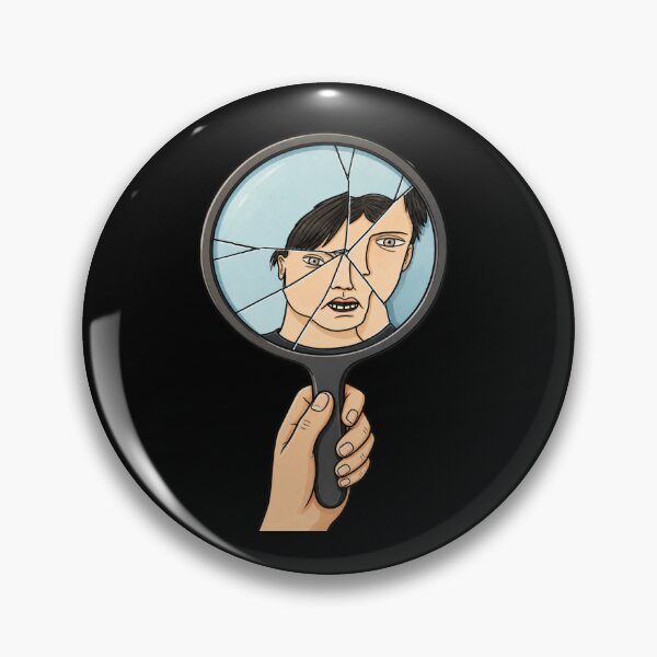 Item preview, Broken Mirror Distorted Face Reflection designed and sold by waikibi ⭐⭐⭐⭐⭐.