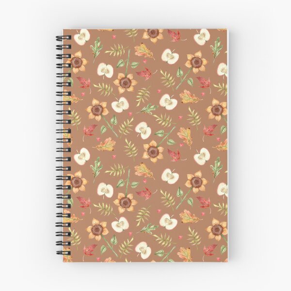 Item preview, Brown Autumn Watercolor Floral Pattern designed and sold by White Rabbit Design .