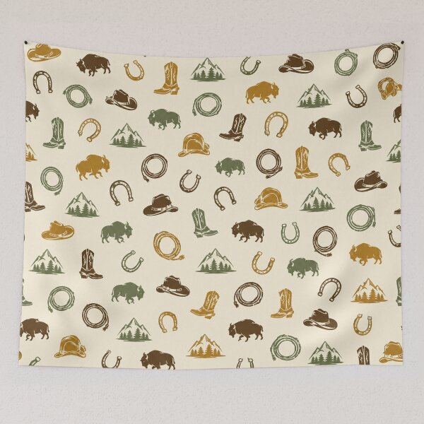 Item preview, Western Cowboy Pattern, Yellowstone TV Show Inspired designed and sold by TM DESIGNS AND MORE.