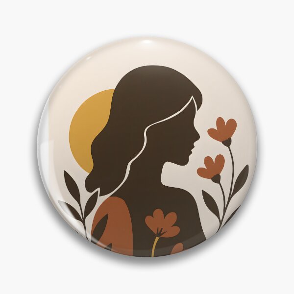 Item preview, Copy of Boho Woman Silhouette with Sun and Botanical Leaves, Abstract Feminine Wall Art designed and sold by NarjaShop.