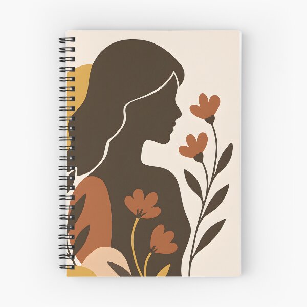 Item preview, Copy of Boho Woman Silhouette with Sun and Botanical Leaves, Abstract Feminine Wall Art designed and sold by NarjaShop.