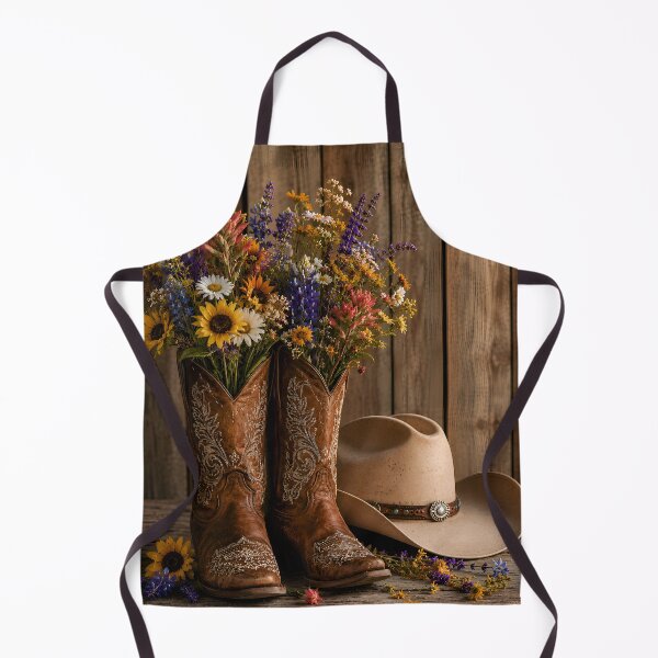 Item preview, Wildflower Cowgirl – Rustic Western Boots & Flowers designed and sold by The Cutting Room.