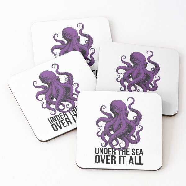 Item preview, Kraken Under the Sea Over It All – Purple Sea Monster Design designed and sold by xndrlab.