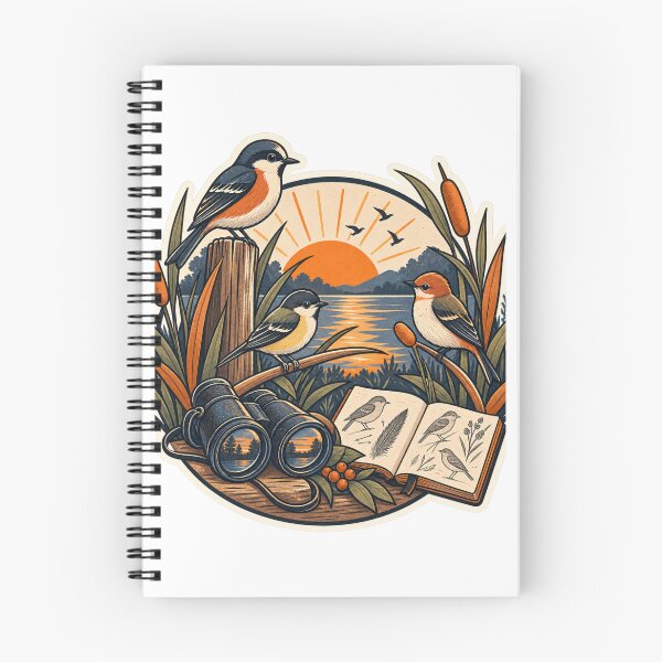 Item preview, Lakeside Birdwatching Field Journal – Binoculars & Birds designed and sold by sousou-83.