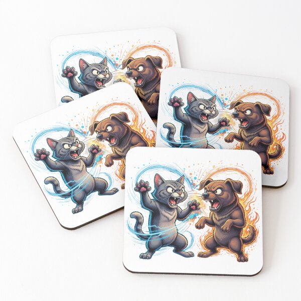 Item preview, Cat Dog Animal Rivalry designed and sold by Imaginarium of Chaos falcon88 .