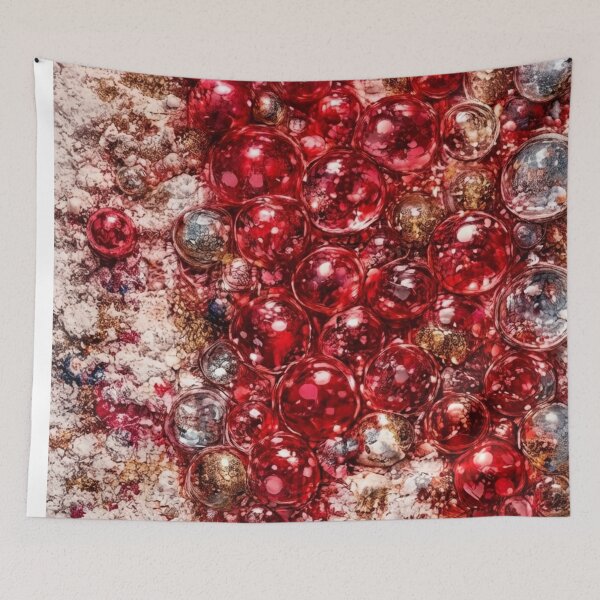 Item preview, Ruby Glass Orbs and Splatter Mixed Media Art designed and sold by THE SPLATTERED HAUS BY SAGE BANKS.