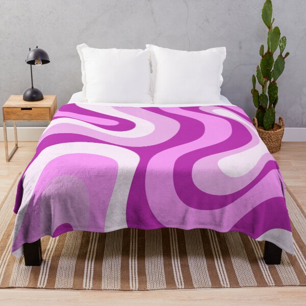 Item preview, Liquid Swirl Retro Abstract in purple tones, Cream, and White designed and sold by Differenceee.