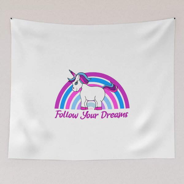Item preview, Rainbow Unicorn Follow Your Dreams designed and sold by Sartoris Art.