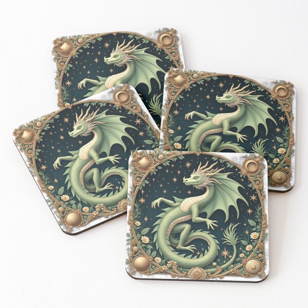 Item preview, Enchanted Green Dragon Emblem designed and sold by profustock.