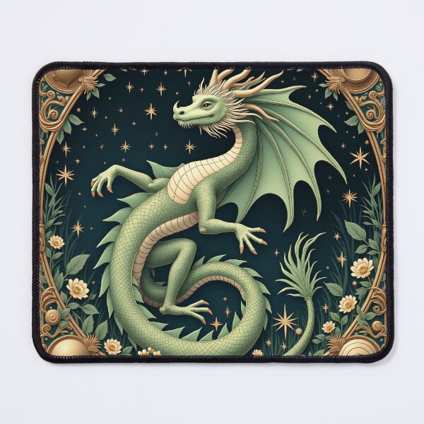 Item preview, Enchanted Green Dragon Emblem designed and sold by profustock.