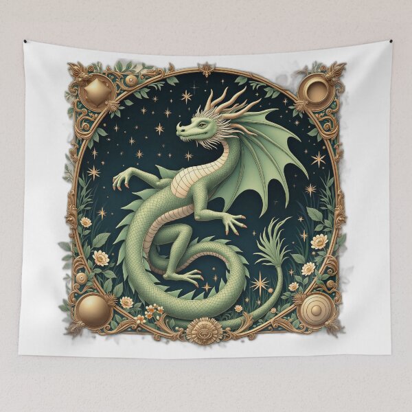 Item preview, Enchanted Green Dragon Emblem designed and sold by profustock.