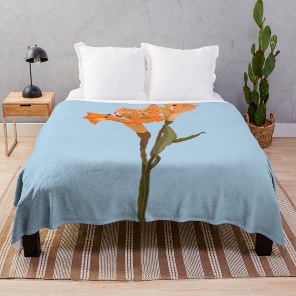 Item preview, Orange Alstroemeria Botanical Flower Hand-Drawn Illustration designed and sold by altastudio.