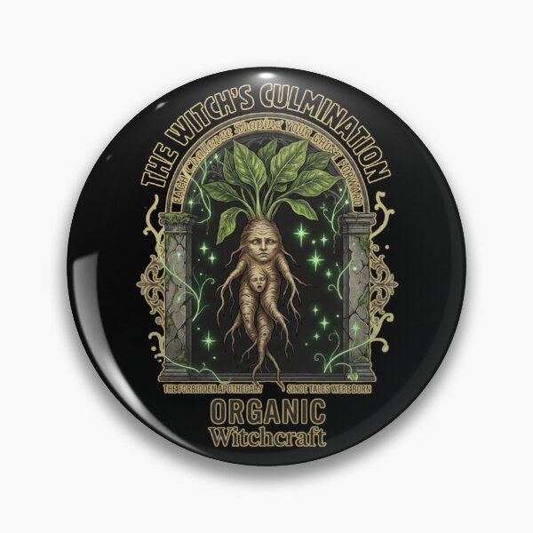 Item preview, Halloween Organic Witchcraft Mandrake Root T-Shirt, The Witch's Culmination Gothic Herbalist Tee, Occult Botanical Apothecary Apparel designed and sold by justyna-s28.