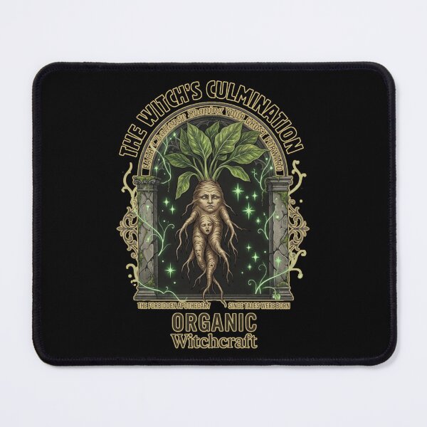 Item preview, Halloween Organic Witchcraft Mandrake Root T-Shirt, The Witch's Culmination Gothic Herbalist Tee, Occult Botanical Apothecary Apparel designed and sold by justyna-s28.