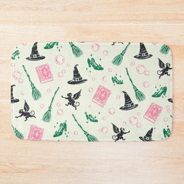 Item preview, Wicked Witch Pattern, Magic Broom Spellbook Fantasy Print Art designed and sold by TM DESIGNS AND MORE.