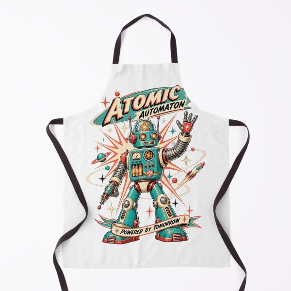 Item preview, Atomic Automaton Retro Robot Poster designed and sold by Normandy Road Heritage™ - Vintage Garage Art.