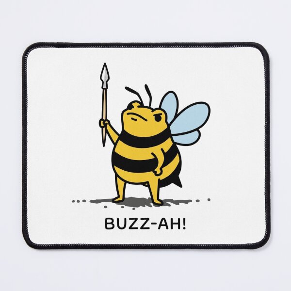 Item preview, Warrior Bee Buzz Ah Funny Cartoon Illustration designed and sold by GaflariDesign.