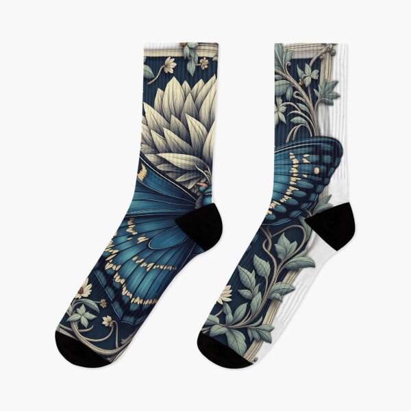 Item preview, Blue Butterfly Gothic Botanical designed and sold by profustock.