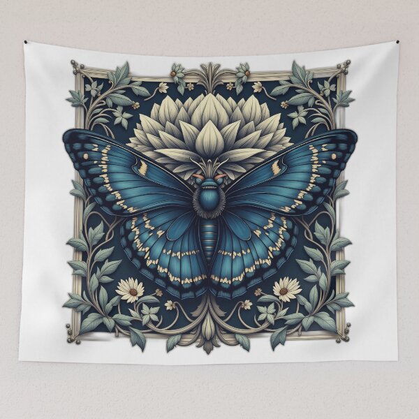 Item preview, Blue Butterfly Gothic Botanical designed and sold by profustock.